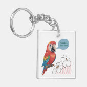 Funny Parrot Acrylic Keychain – Custom Text & Imag Schlüsselanhänger (Vorderseite links)