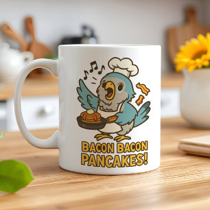 Funny Parrot Bacon Pancake Koch Niedlich Quaker Bi Kaffeetasse