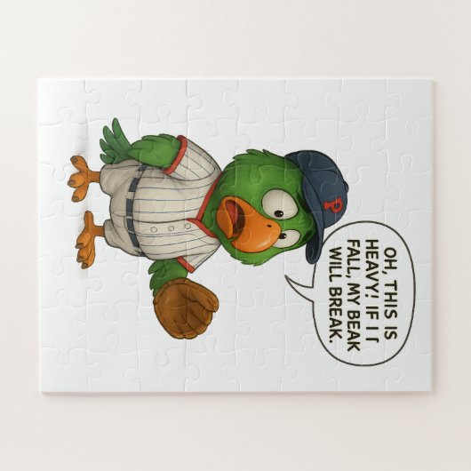 funny parrot baseball puzzle (Horizontal)