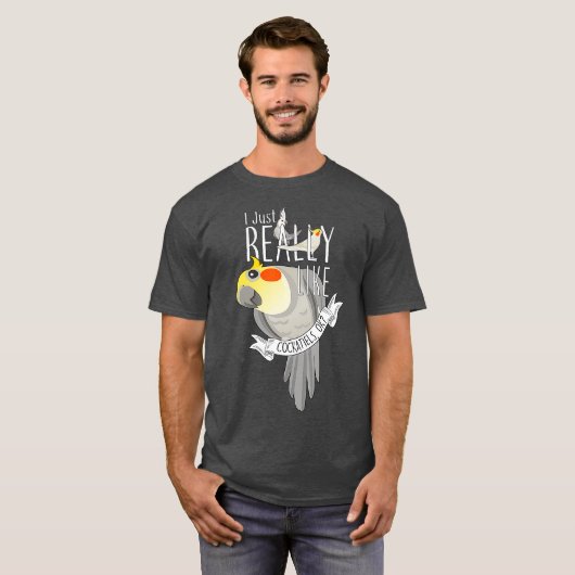 Funny Parrot Bird, ich mag Cockatiels T-Shirt (Vorne ganz)