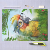 Funny Parrot Bird mit Brille Seidenpapier (Handwerk)