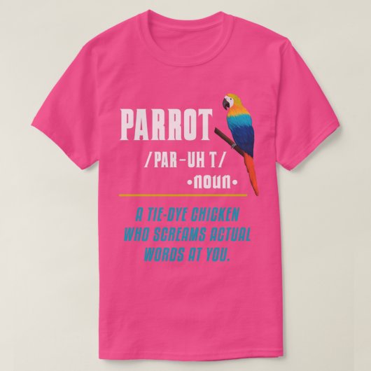 Funny Parrot Definition T T-Shirt (Design vorne)
