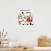 Funny Parrot Fine Dining Poster (Küche)