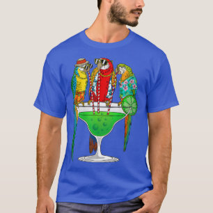 Funny Parrot Hawaiian Margarita Geschenk für Männe T-Shirt