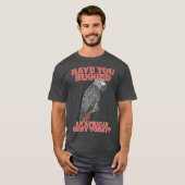 Funny Parrot Hug African Gray Domestic Bird Birb T-Shirt (Vorne ganz)