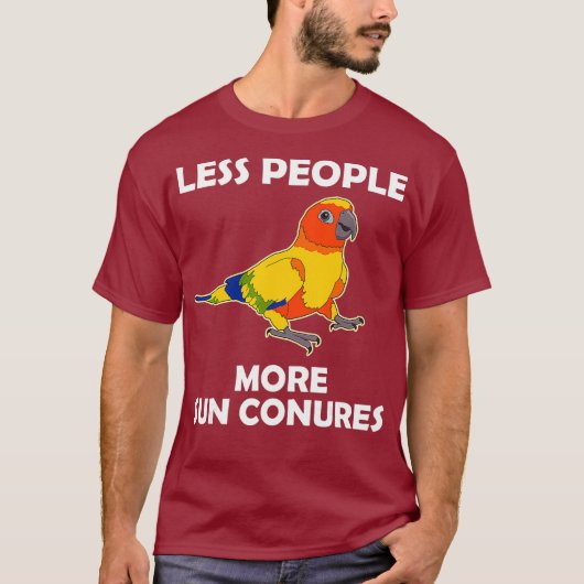 Funny Parrot Lover Weniger Leute Sun Connor T-Shirt (Vorderseite)