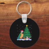 Funny Parrot Xmas Tree Lights Reindeer Hat Christm Schlüsselanhänger (Vorderseite)