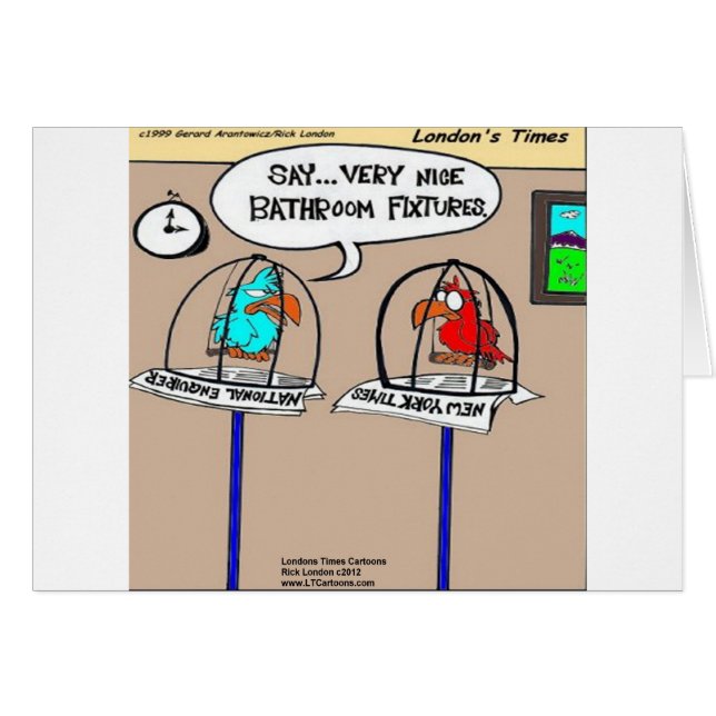 Funny Parrots Badezimmer Ausstattung T-Shirts (Vorderseite (Horizontal))