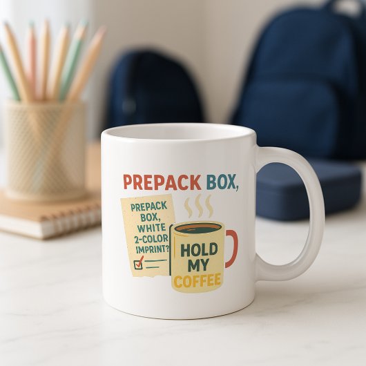 Funny Parters Tasse; Prepack Box Hold My Kaffeetasse
