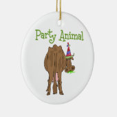 Funny Party Animal Birthday Kuh Keramik Ornament (Rechts)