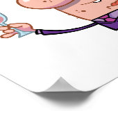 Funny Party Animal Cartoon Man Poster (Ecke)
