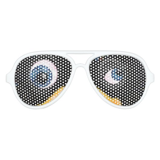 Funny Party Aviator Sonnenbrille mit Augen (Vorderseite)