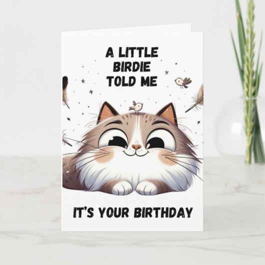 Funny Party Cat Geburtstagskarte Karte (Vorderseite)