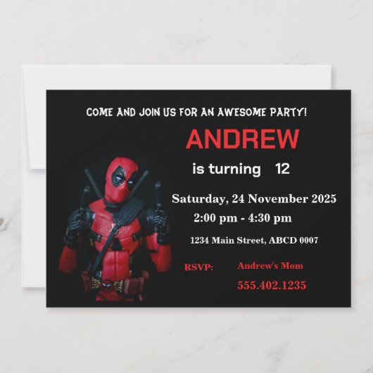 Funny Party Einladung (Vorderseite)