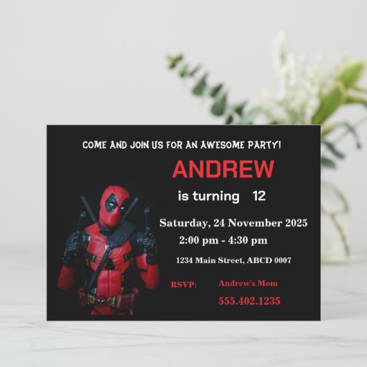 Funny Party Einladung (Stehend Vorderseite)