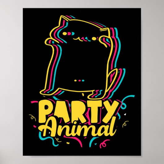Funny Party Frische Pasta machen Cat Meme Poster (Vorne)