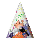 Funny Party Hat mit Happy Cat Party - Benutzerdefi Partyhütchen (Links)