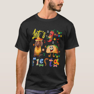 Funny Party Mexikanische Dackel mit Sombrero Taco  T-Shirt