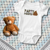 Funny Party Pooper Baby Strampler