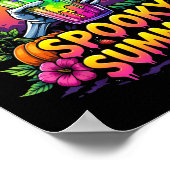 Funny Party Spooky Sommergetränke Summerween Vibes Poster (Ecke)