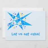 Funny Party Star und Dots Abstrakt Happy Geburtsta Karte (Rückseite)