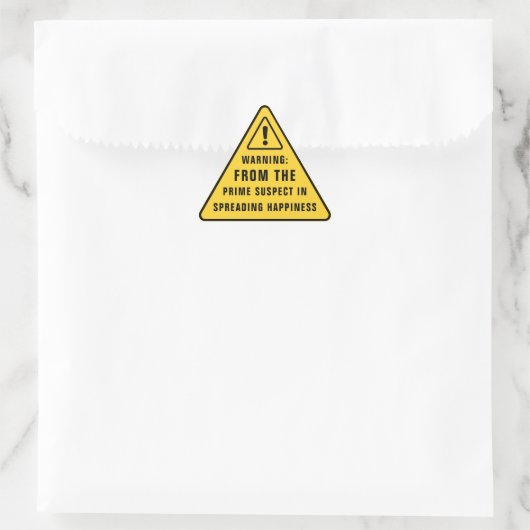 Funny Party Warning Sticker | Yellow Caution Sign (Tasche)