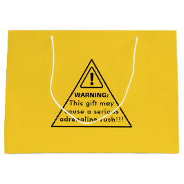 Funny Party Yellow Caution Sign Große Geschenktüte
