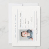 Funny Pass 1. Geburtstagseinladung Einladung (Rückseite)