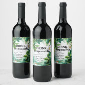 💍 Funny Passiflora Weinetikett (Flaschen)