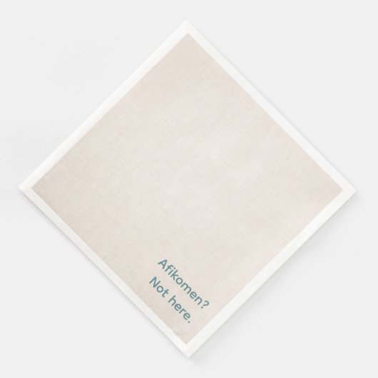 Funny Passover Seder Napkins - Afikomen? Serviette (Ecke)
