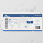 Funny passport, boarding pass ticket 10th birthday einladung (Vorderseite)