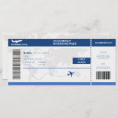Funny passport, boarding pass ticket 2nd birthday einladung (Vorne/Hinten)