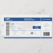 Funny passport, boarding pass ticket 7th birthday einladung (Vorderseite)