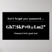 Funny Password Poster (Vorne)