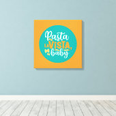 Funny Pasta La Vista Retro Küche Typografie Leinwanddruck (Insitu (Holzboden))