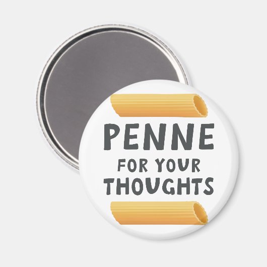 Funny Pasta Pun Magnet (Vorderseite/Rückseite)