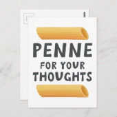Funny Pasta Pun Postkarte (Vorne/Hinten)