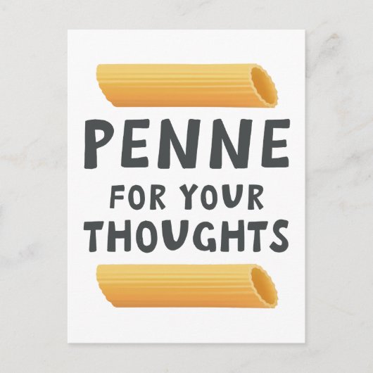 Funny Pasta Pun Postkarte (Vorderseite)