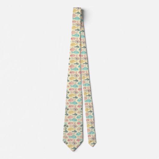 Funny Pastel Fishbone Neck Tie Krawatte (Vorderseite)