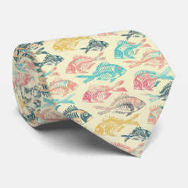 Funny Pastel Fishbone Neck Tie Krawatte