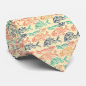 Funny Pastel Fishbone Neck Tie Krawatte (Gerollt)