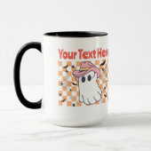 Funny Pastel Ghost Retro Halloween Benutzerdefinie Tasse (Links)
