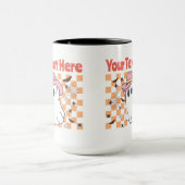 Funny Pastel Ghost Retro Halloween Benutzerdefinie Tasse (Zentrum)