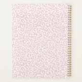Funny Pastel Leopard Print Muster Blush Planer (Rückseite)