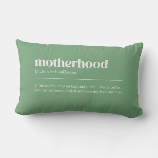 Funny Pastel Mutterschaft Definition Blumenmuster Lendenkissen (Rückseite)