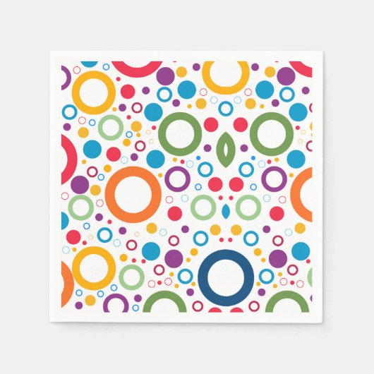 Funny Pastell Donut Serviette (Vorderseite)