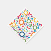 Funny Pastell Donut Serviette (Ecke)