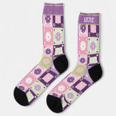 Funny Pastellfarben Pickleball Socken (Linkes Detail)