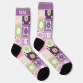 Funny Pastellfarben Pickleball Socken (Rechts)