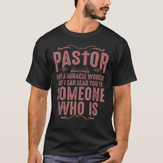Funny Pasteur Geschenk für Männer Coole Christlich T-Shirt (Vorderseite)